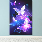 Toile Arrière - plan avec papillons de nuit (Insitu (Plancher de Bois))