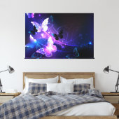 Toile Arrière - plan avec papillons de nuit (Insitu(Chambre))