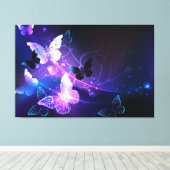 Toile Arrière - plan avec papillons de nuit (Insitu (Plancher de Bois))