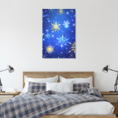 Toile Arrière - plan Bleu XMAS avec des flocons de neige (Insitu(Chambre))