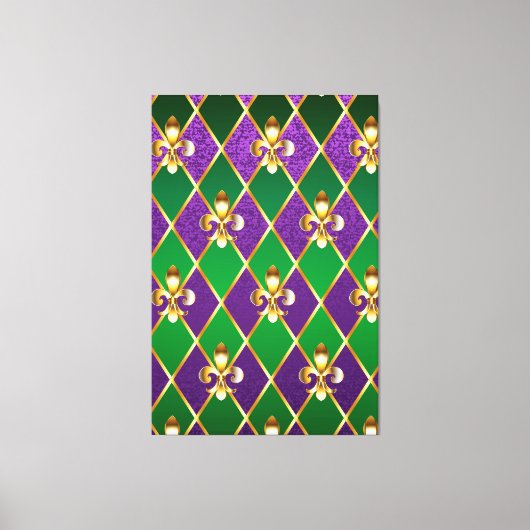 Toile Arrière - plan de bijoux Mardi Gras (Recto)