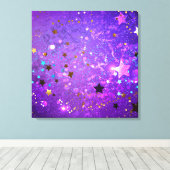 Toile Arrière - plan de feuille violet avec étoiles (Insitu (Plancher de Bois))