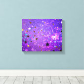 Toile Arrière - plan de feuille violet avec étoiles (Insitu (Plancher de Bois))