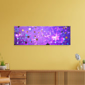 Toile Arrière - plan de feuille violet avec étoiles (Insitu(Salon))