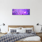 Toile Arrière - plan de feuille violet avec étoiles (Insitu(Chambre))