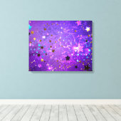 Toile Arrière - plan de feuille violet avec étoiles (Insitu (Plancher de Bois))