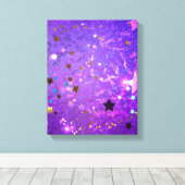 Toile Arrière - plan de feuille violet avec étoiles (Insitu (Plancher de Bois))