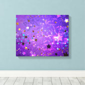 Toile Arrière - plan de feuille violet avec étoiles (Insitu (Plancher de Bois))