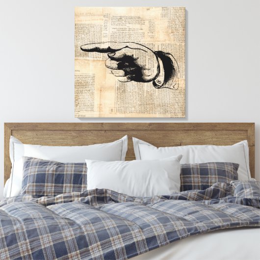 Toile Arrière - plan de journal classique Pointing Finge (Insitu(Chambre))