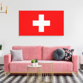 Toile Arrière - plan éditable, Le Drapeau de la Suisse (Insitu(Salon))