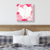 Toile Arrière - plan floral romantique avec lapin mignon (Insitu(Chambre))
