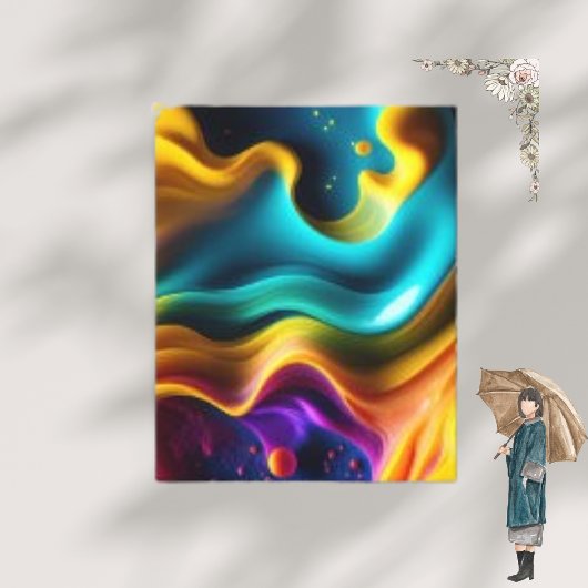 Toile Arrière - plan liquide coloré Abstrait