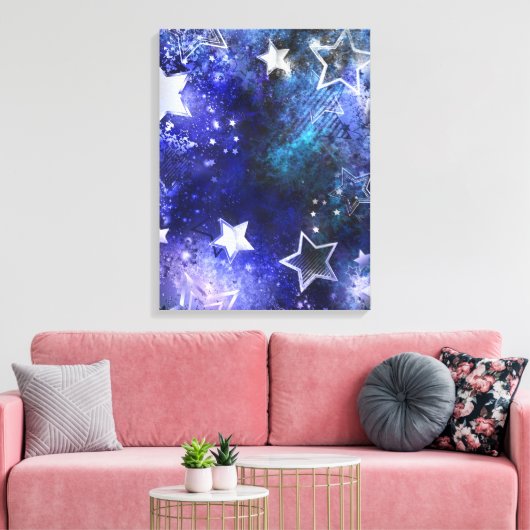 Toile Arrière - plan spatial avec étoiles (Insitu(Salon))