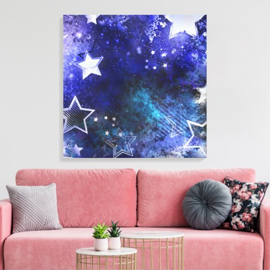 Toile Arrière - plan spatial avec étoiles (Insitu(Salon))