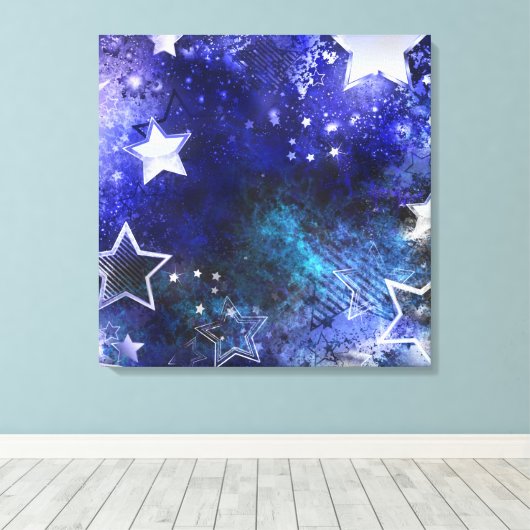 Toile Arrière - plan spatial avec étoiles (Insitu (Plancher de Bois))