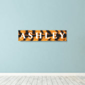 Toile Arrière - plan Tiger Prénom/Famille/Nom (Insitu (Plancher de Bois))