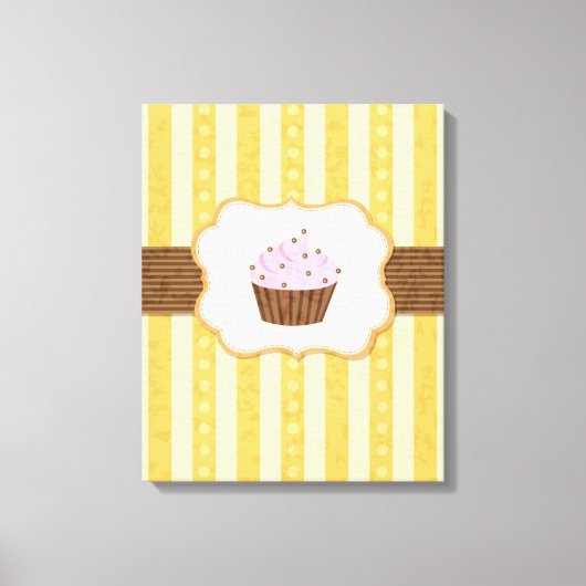 Toile Arrière - plan vintage Cupcake (Recto)