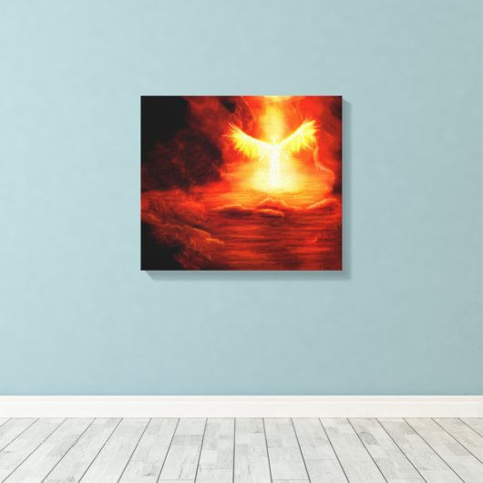 Toile Arrivée d'un ange (Insitu (Plancher de Bois))