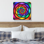 Toile Arrondi et psychédélique coloré Art moderne fracta (Insitu(Chambre))