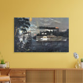 Toile Arrondir un virage sur le bateau à vapeur du Missi (Insitu(Salon))