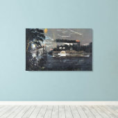 Toile Arrondir un virage sur le bateau à vapeur du Missi (Insitu (Plancher de Bois))