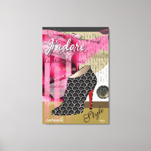 Toile Art 26 x 38 de chaussure d'abrégé sur couture de