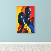Toile Art Abstrait Afrocentrique Moderne (Insitu (Plancher de Bois))