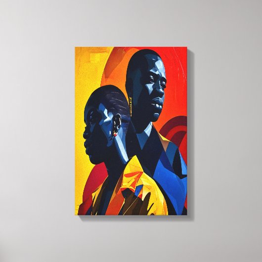 Toile Art Abstrait Afrocentrique Moderne (Recto)