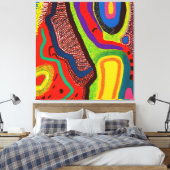 Toile Art Abstrait autochtone Vol 06 (Insitu(Chambre))