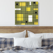 Toile Art Abstrait Avocado Green des années 1950 (Insitu(Chambre))