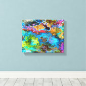 Toile Art Abstrait Bleu (Insitu (Plancher de Bois))