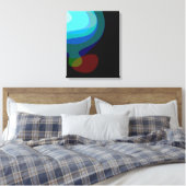 Toile Art Abstrait Bleu Et Noir 915 (Insitu(Chambre))