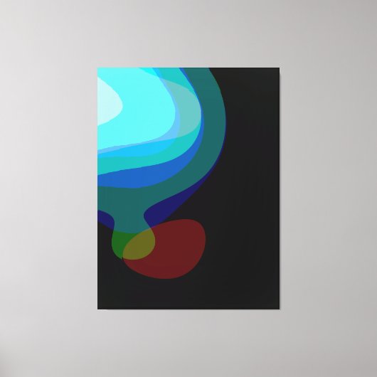 Toile Art Abstrait Bleu Et Noir 915 (Recto)