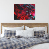 Toile Art Abstrait bleu et rouge (Insitu(Chambre))