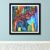 Toile Art Abstrait coloré (Insitu (Plancher de Bois))