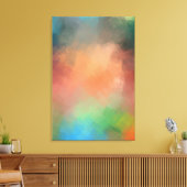 Toile Art Abstrait coloré moderne Jaune Rouge Bleu Vert (Insitu(Salon))
