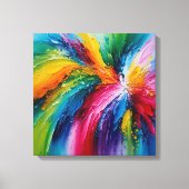 Toile Art Abstrait contemporain coloré (Recto)