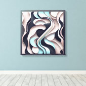 Toile Art Abstrait Contemporain "exquis" (Insitu (Plancher de Bois))