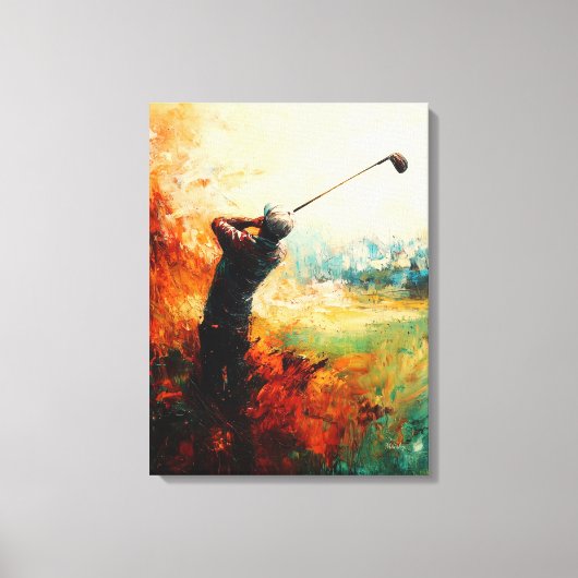 Toile Art abstrait de golfeur (Recto)