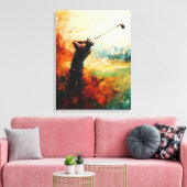 Toile Art abstrait de golfeur (Insitu(Salon))