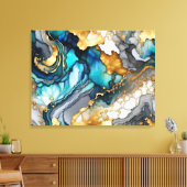 Toile Art Abstrait de l'encre d'alcool (Insitu(Salon))