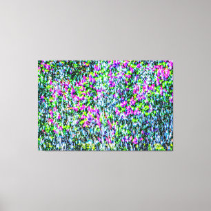 Toile Art Abstrait De Lilacs Violets Et De Jets De Fonta