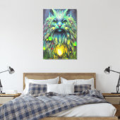Toile Art Abstrait de l'Imaginaire de chat mystique (Insitu(Chambre))