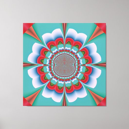 Toile Art abstrait de mandala psychédélique rétro (Recto)