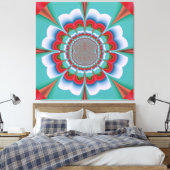 Toile Art abstrait de mandala psychédélique rétro (Insitu(Chambre))