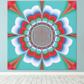 Toile Art abstrait de mandala psychédélique rétro (Insitu (Plancher de Bois))