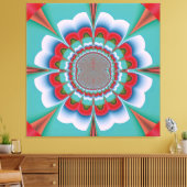 Toile Art abstrait de mandala psychédélique rétro (Insitu(Salon))