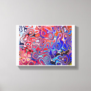 Toile art abstrait de style de coulée acrylique