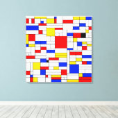 Toile Art Abstrait de Style Piet Mondrian (Insitu (Plancher de Bois))