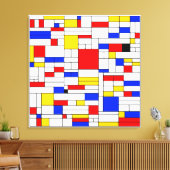 Toile Art Abstrait de Style Piet Mondrian (Insitu(Salon))